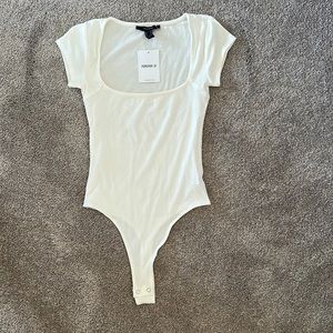 Forever 21 Square Neck Ribbed Bodysuit